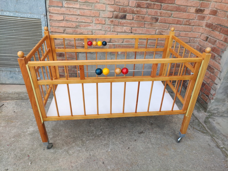 cuna bebe cama infantil 4ruedas madera 110x60 91x126x66 1u